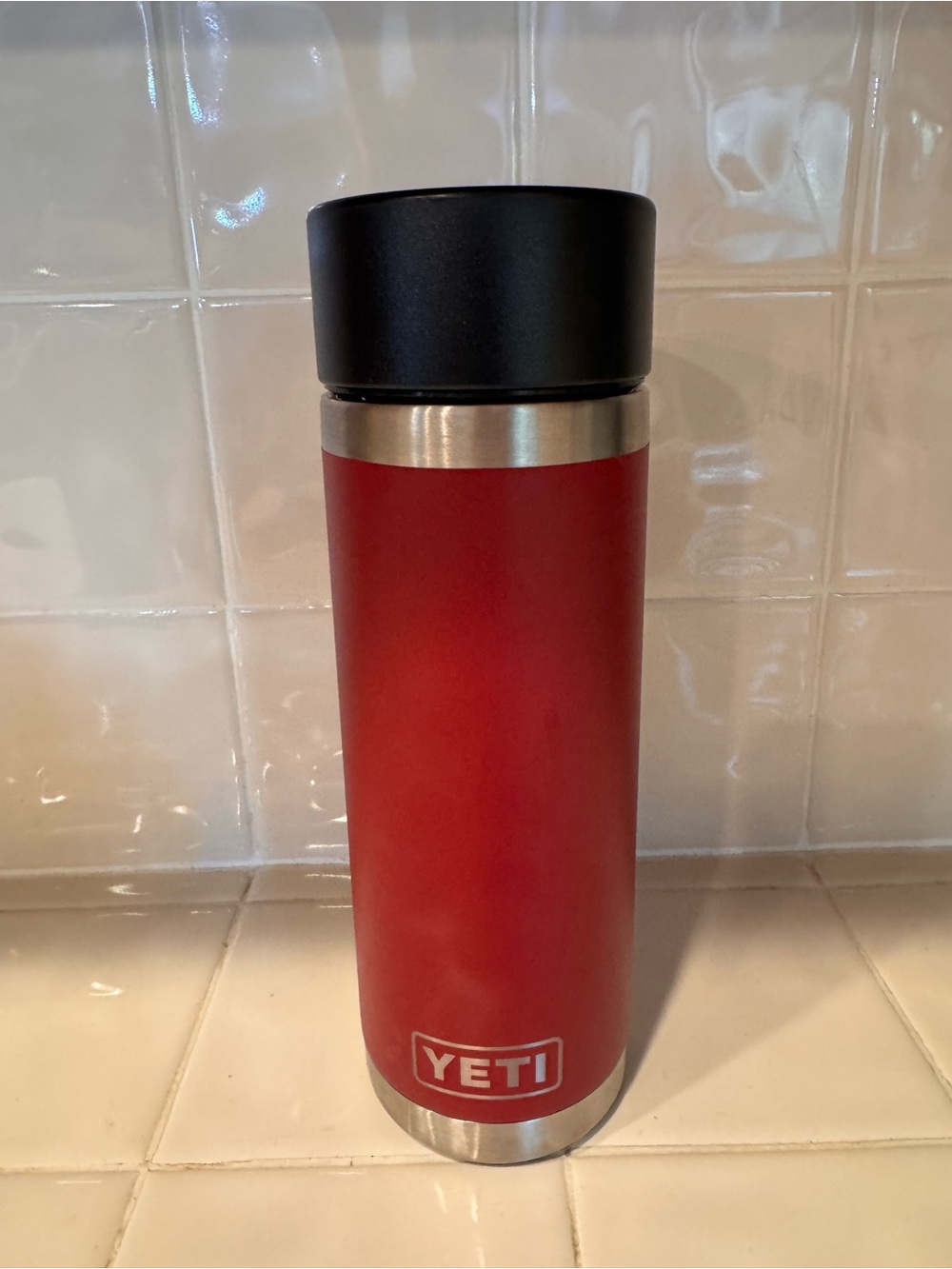 Yeti Red Stainless Steel water bottle